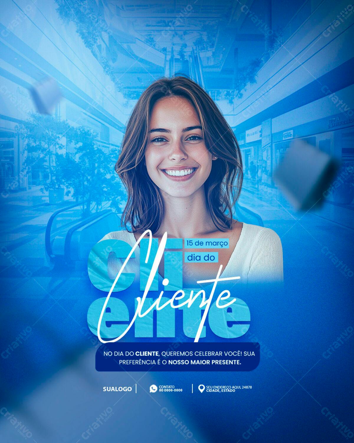 Flyer Dia do Cliente PSD Editável