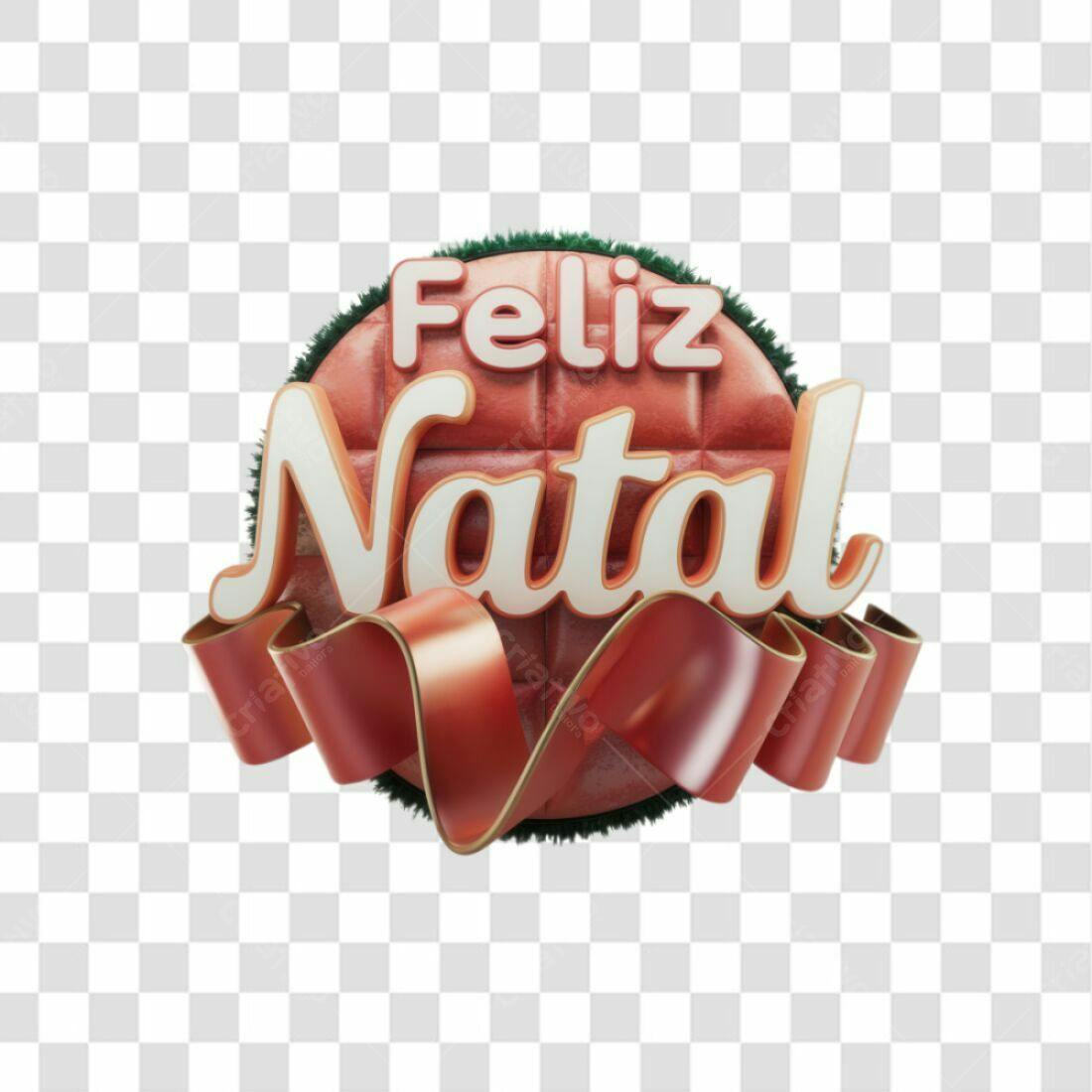 Selo Feliz Natal PNG com fundo transparente