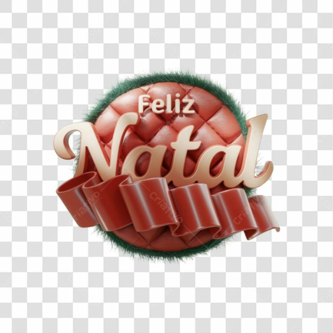 Selo Feliz Natal PNG com fundo transparente