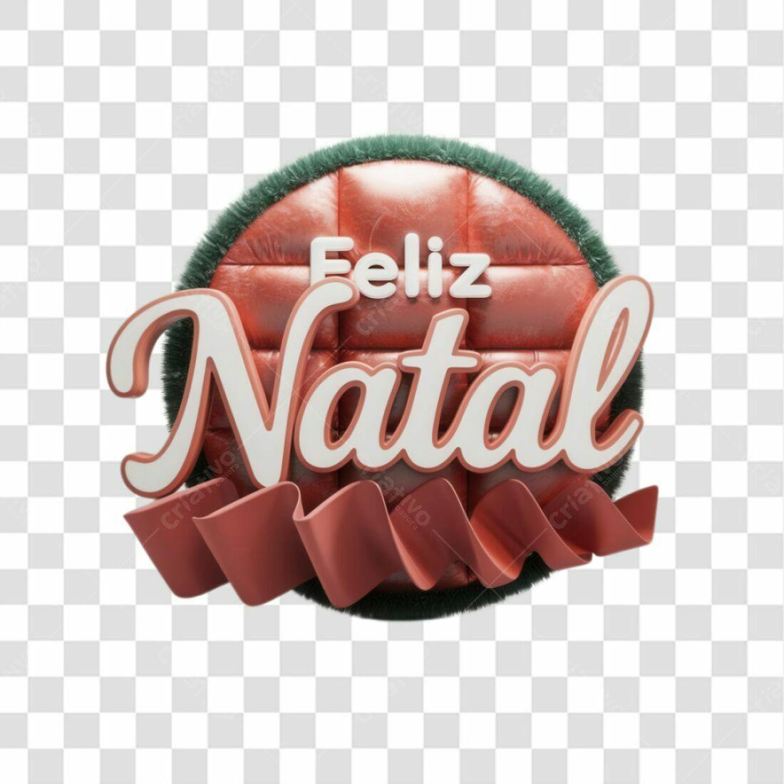 Selo Natalino Feliz Natal PNG com fundo transparente