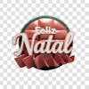 Selo 3d render feliz de natal elemento 3d psd png 4k