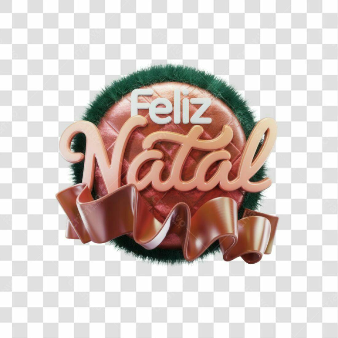 Selo Feliz Natal PNG com fundo transparente