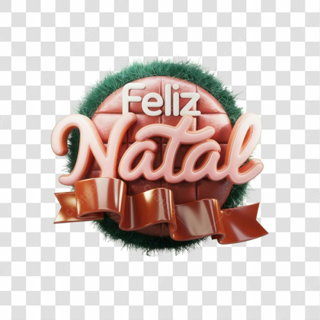Selo Feliz Natal PNG com fundo transparente