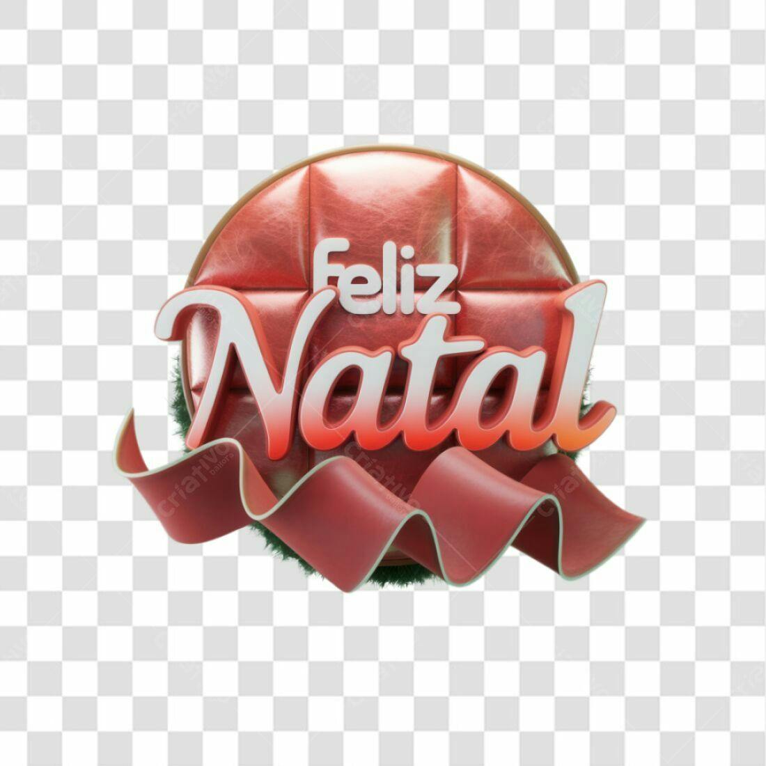 Selo Feliz Natal PNG com fundo transparente