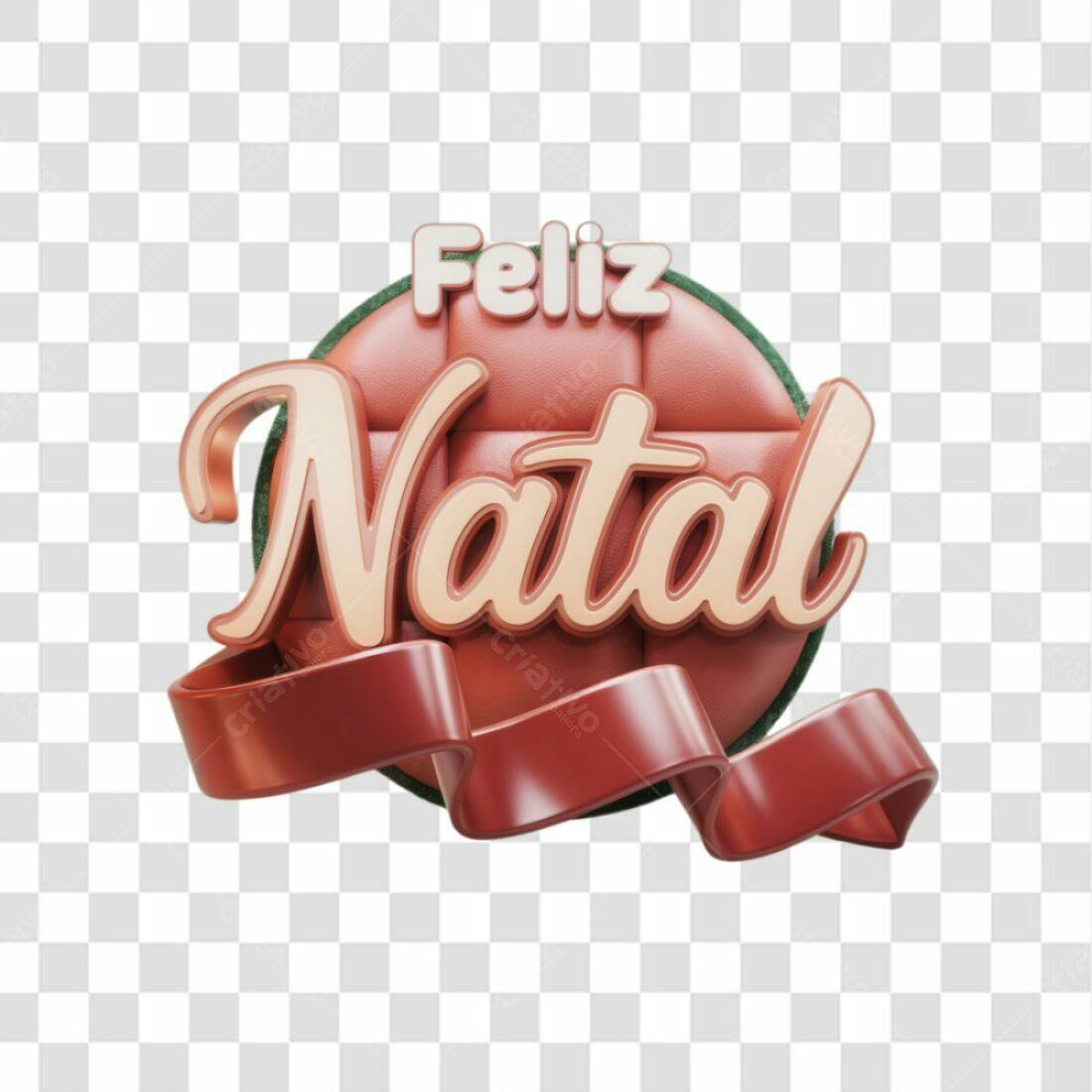 Selo Feliz Natal PNG com fundo transparente