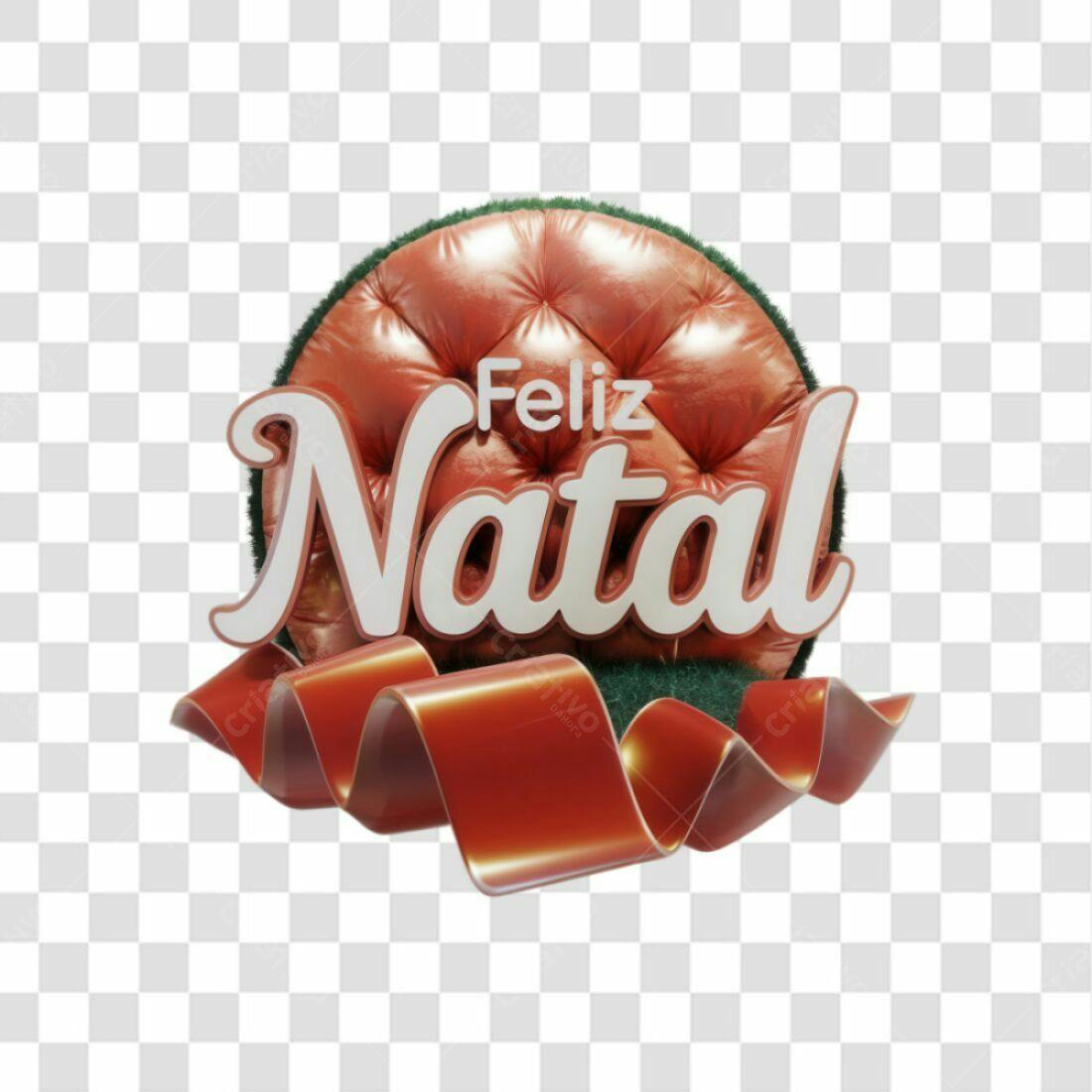 Selo Feliz Natal PNG com fundo transparente