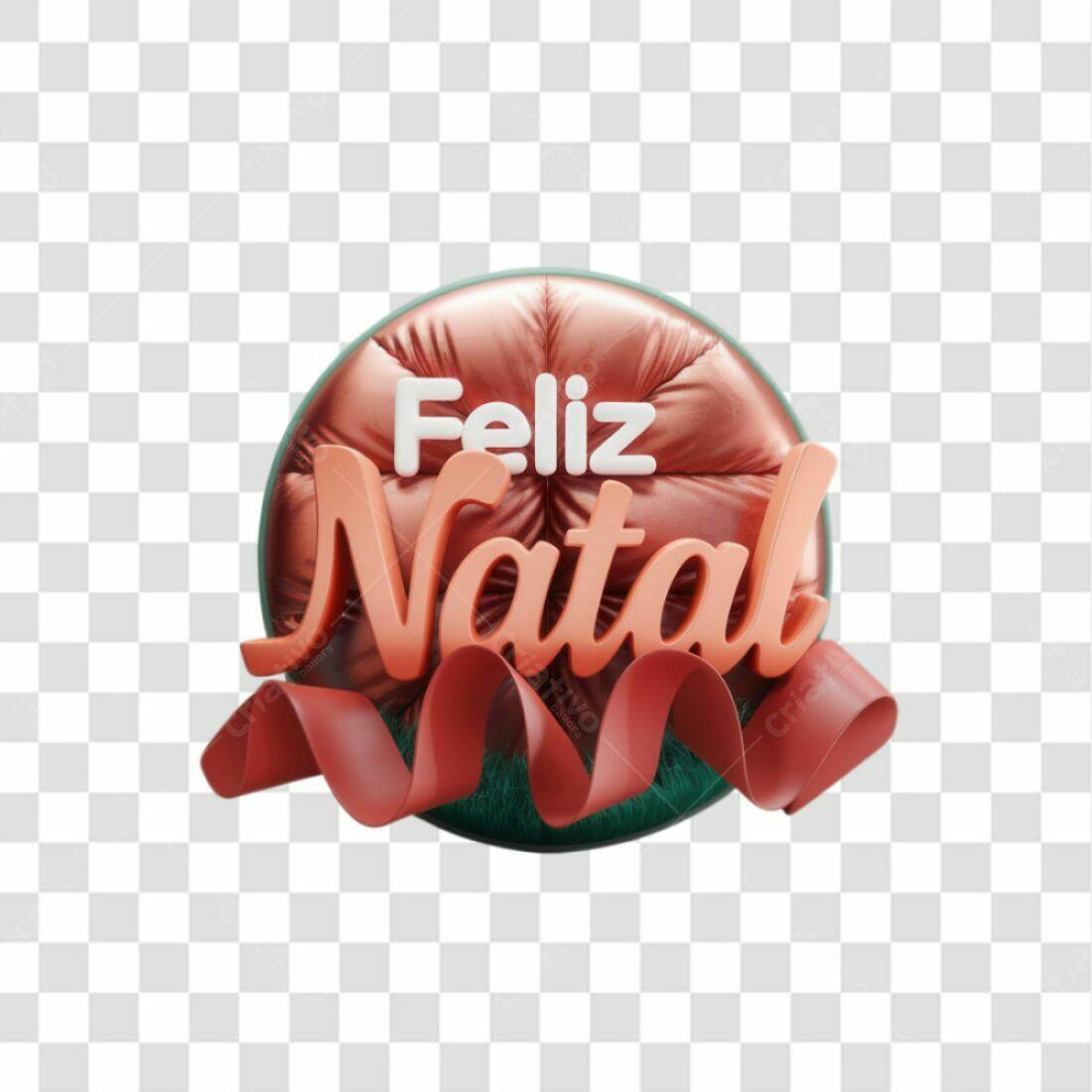 Selo Feliz Natal PNG com fundo transparente