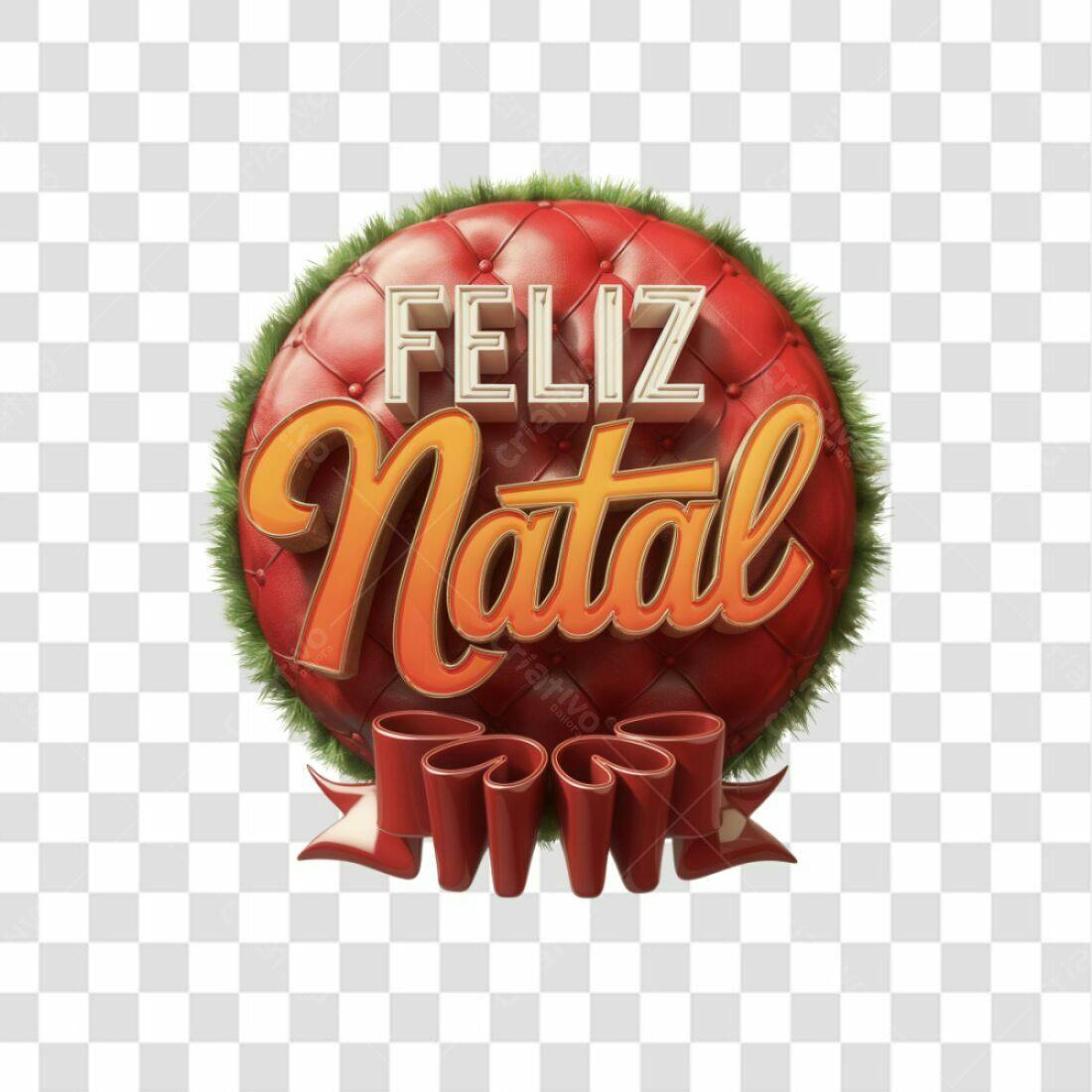 Selo Feliz Natal PNG com fundo transparente