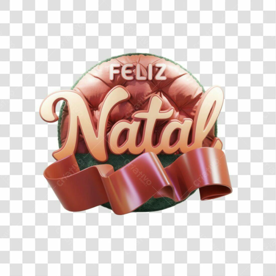 Selo Feliz Natal PNG com fundo transparente