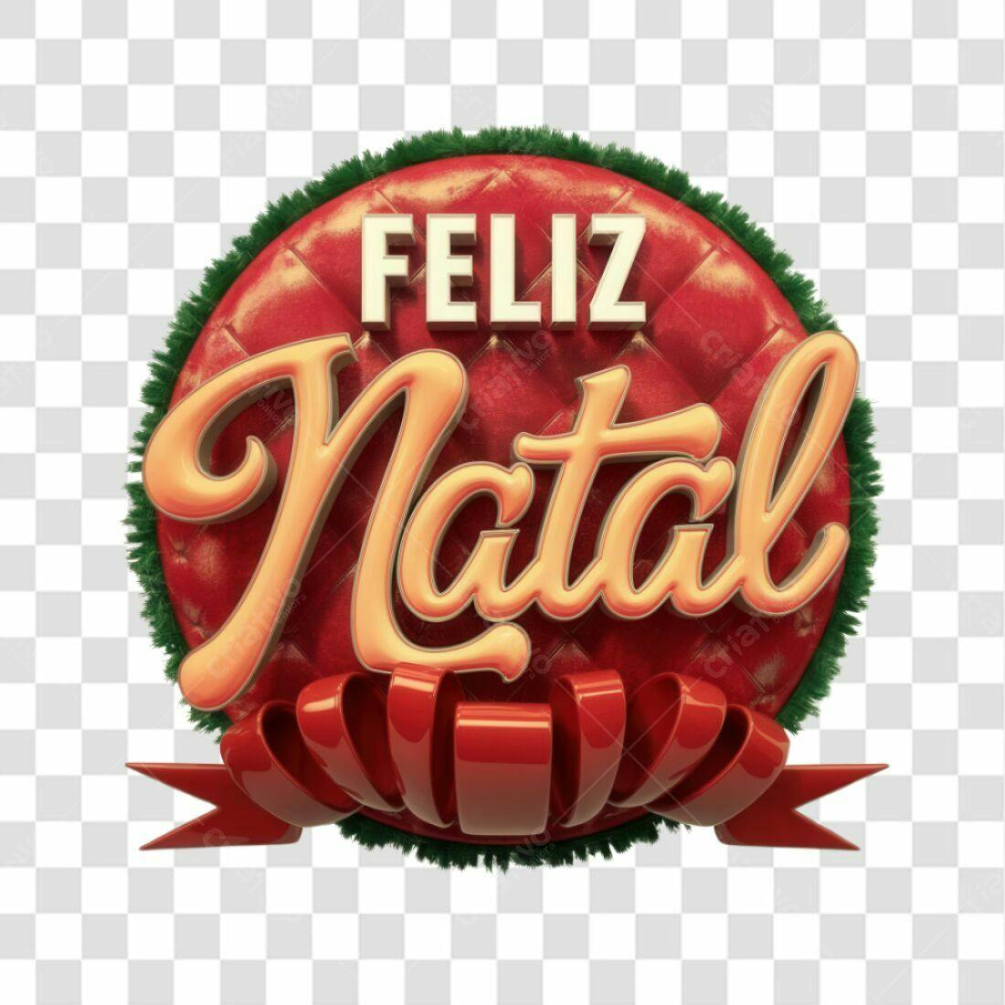 Selo Feliz Natal PNG com fundo transparente