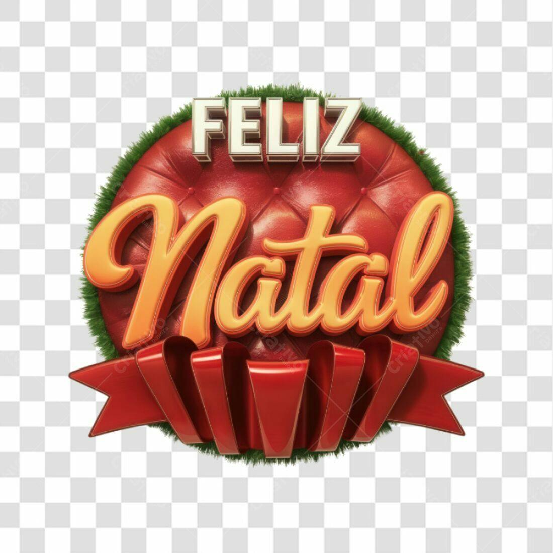 Selo Feliz Natal PNG com fundo transparente