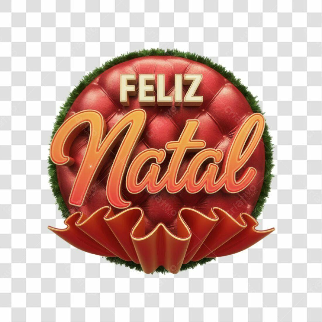 Selo Feliz Natal PNG com fundo transparente
