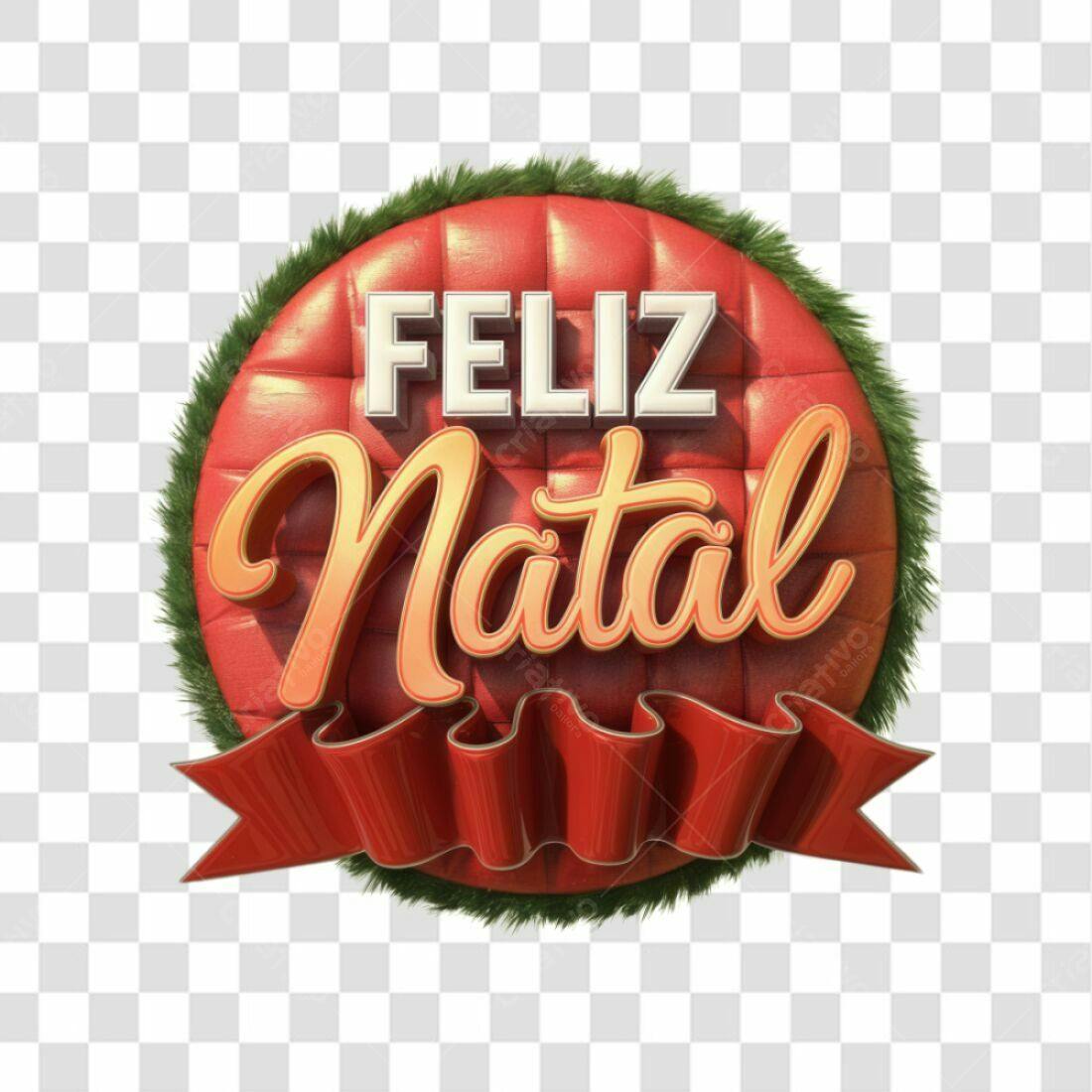 Selo Feliz Natal PNG com fundo transparente