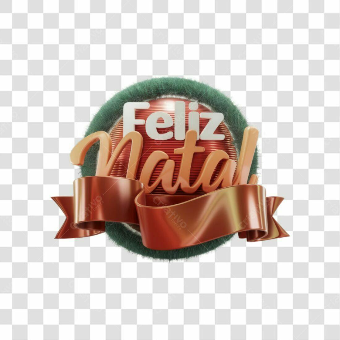 Selo Feliz Natal PNG com fundo transparente