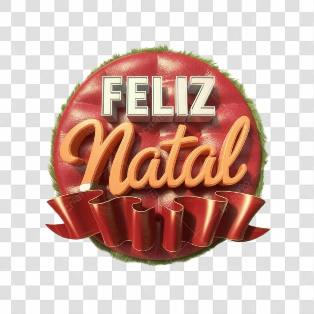 Selo Feliz Natal PNG com fundo transparente