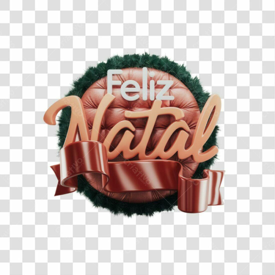 Selo Feliz Natal PNG com fundo transparente