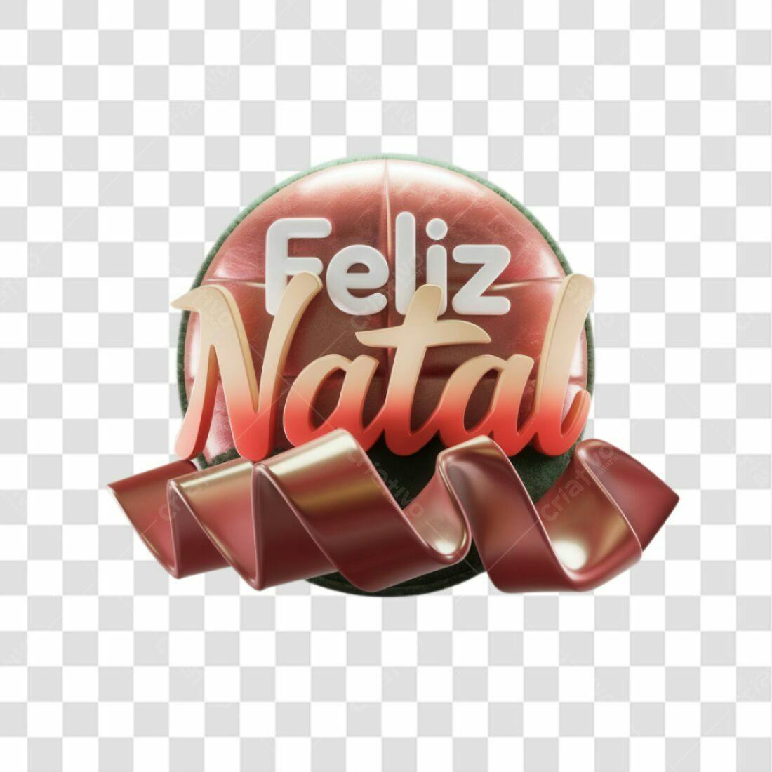 Selo Feliz Natal PNG com fundo transparente