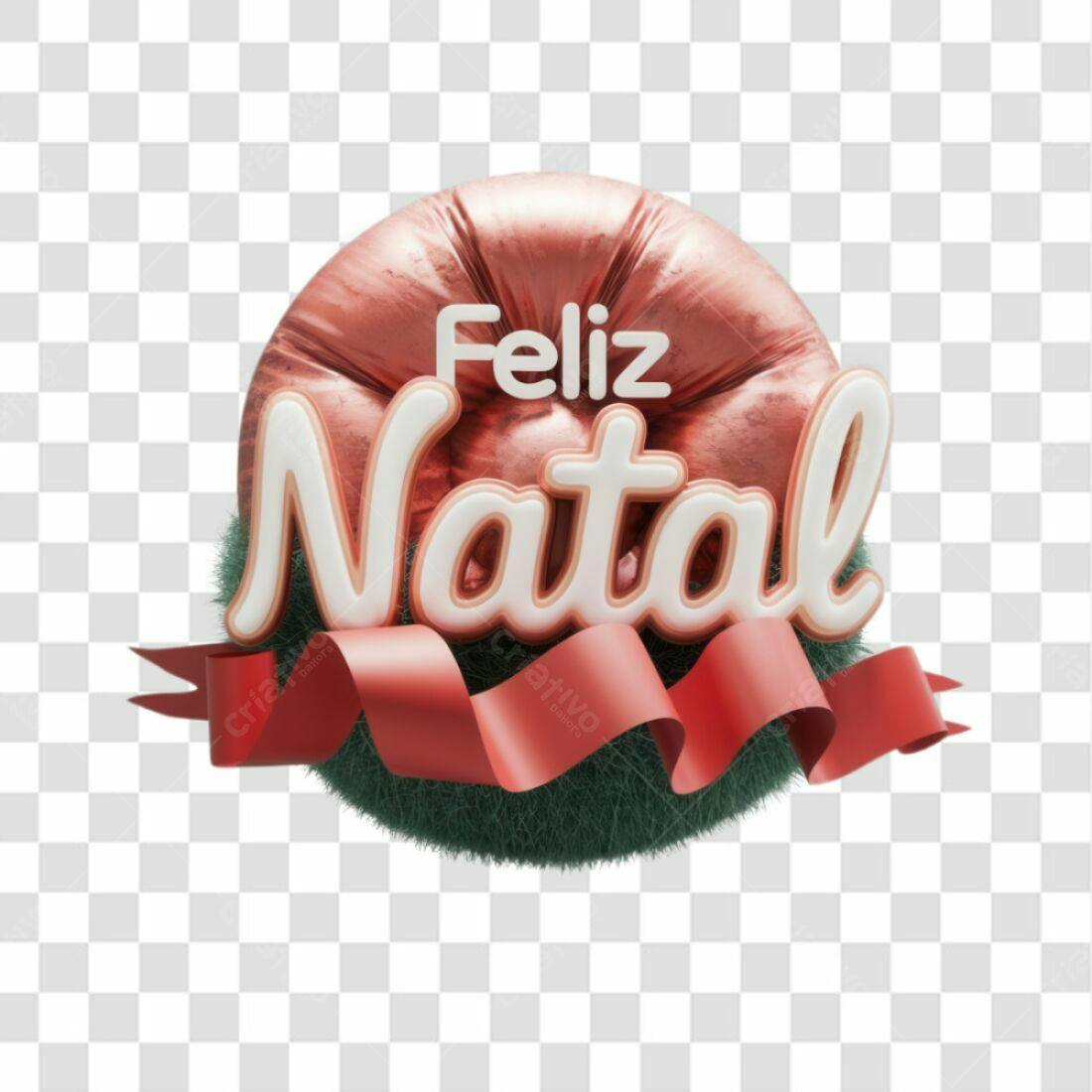 Selo Feliz Natal PNG com fundo transparente