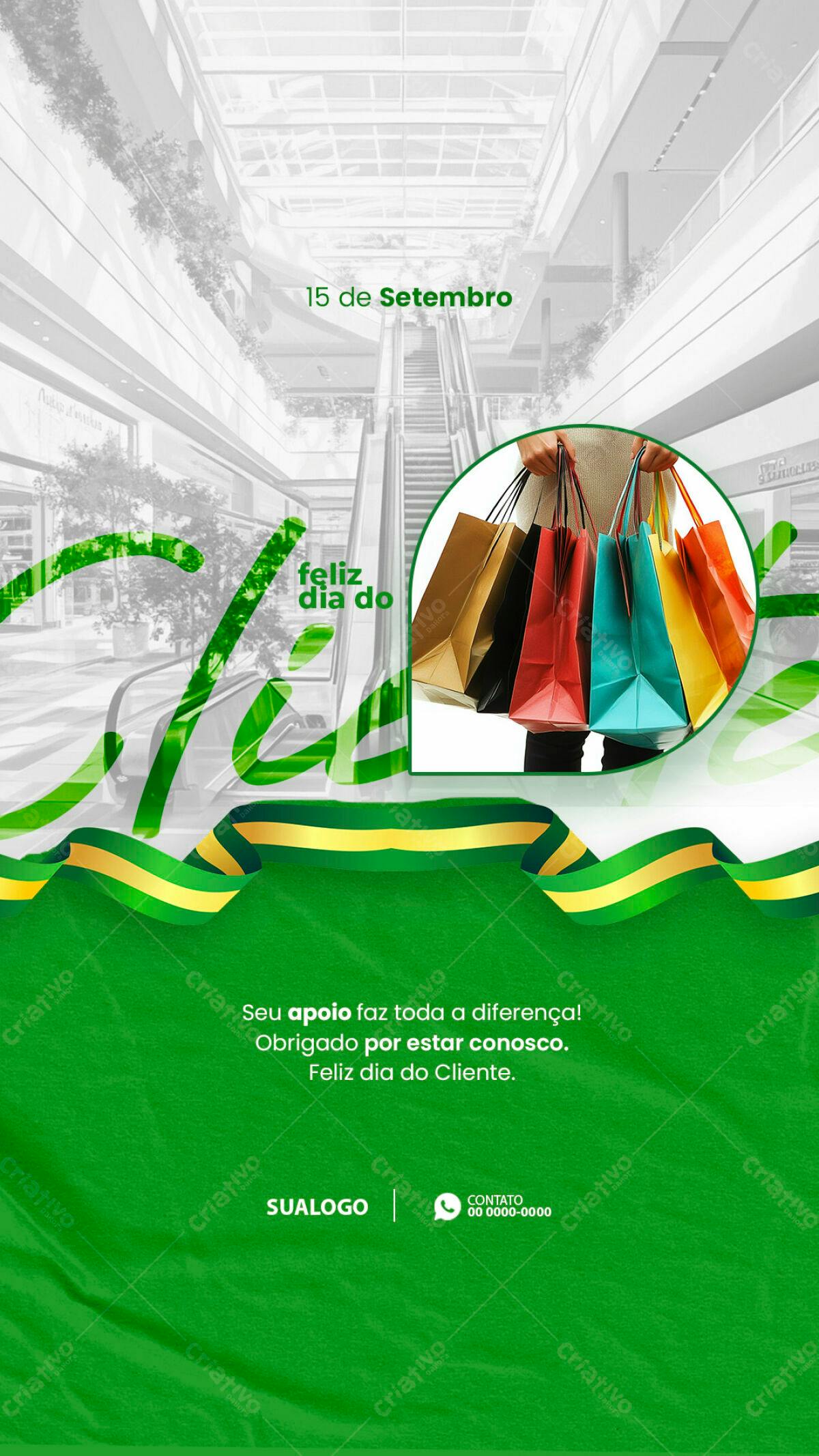 Flyer Dia do Cliente PSD Editável