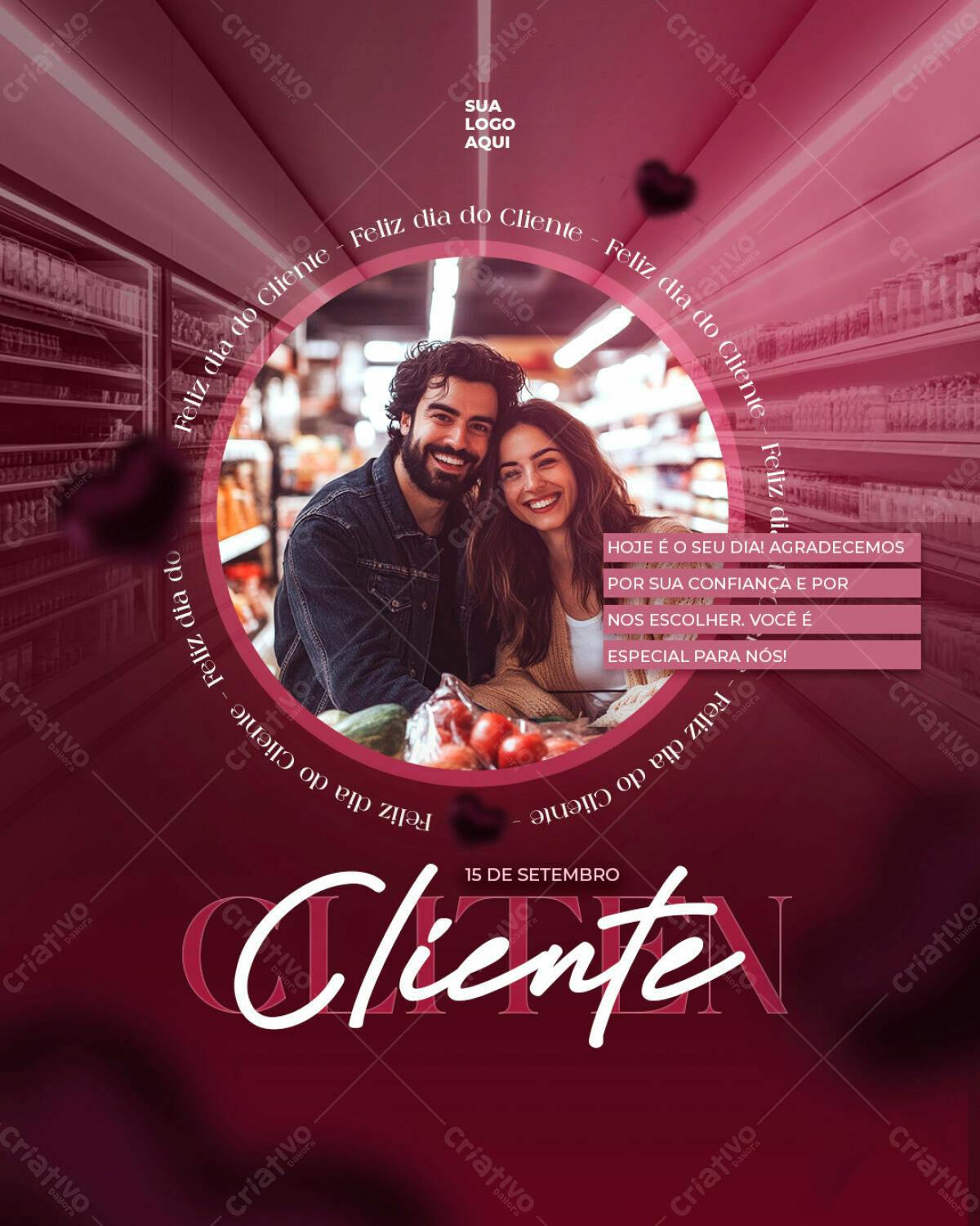 Flyer Dia do Cliente PSD Editável