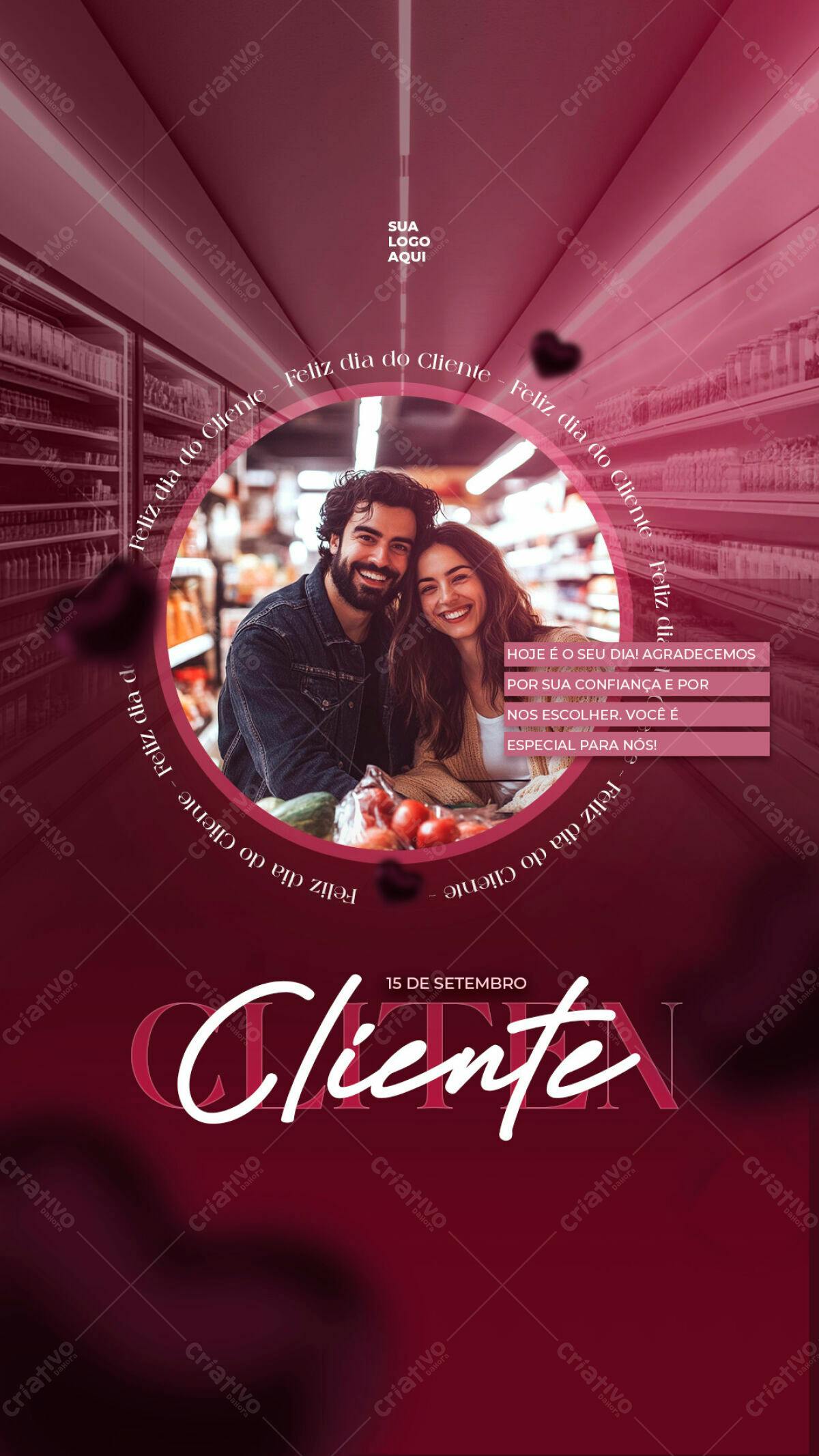 Flyer Dia do Cliente PSD Editável