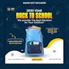 Back to school bag sale, social media, instagram post, banner