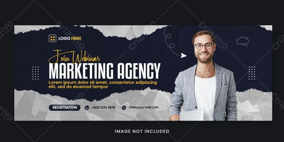 Banner para Webinar de Agência de Marketing PSD Editável