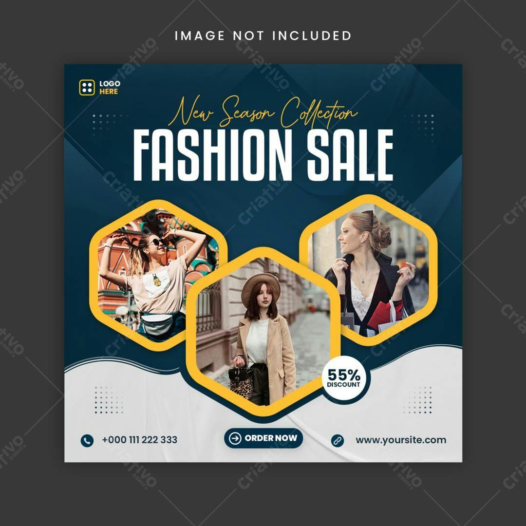 Post para Promoção de Moda PSD Editável