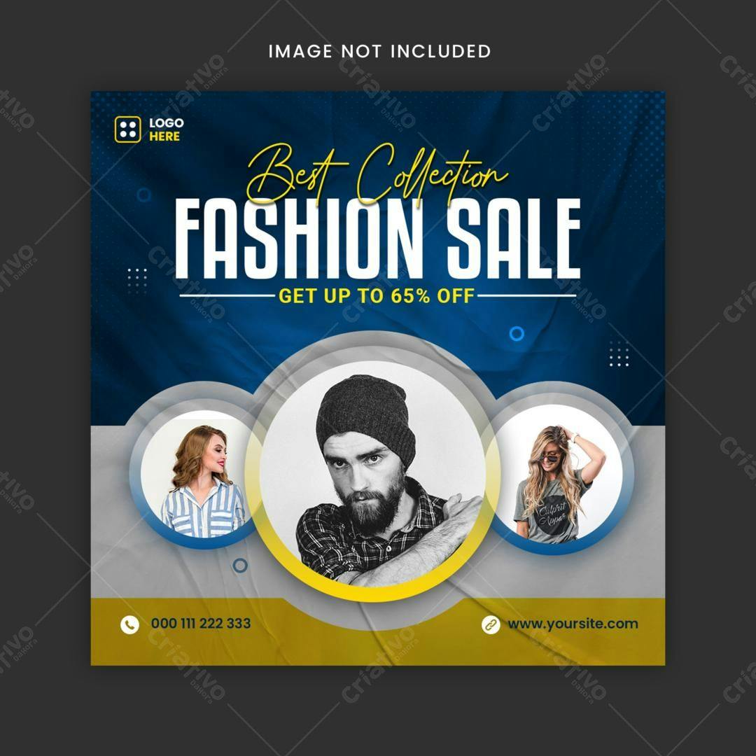 Flyer para Promoção de Moda PSD Editável