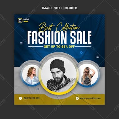 Best collection fashion sale social media banner template