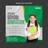 School admission social media instagram post banner template