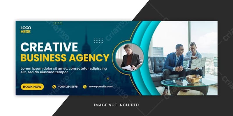 Creative business agency facebook cover banner template