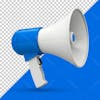 3d element blue megaphone political campaign png