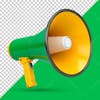 3d brazilian megaphone political campaign png