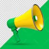 3d element, megaphone, political campaign, png