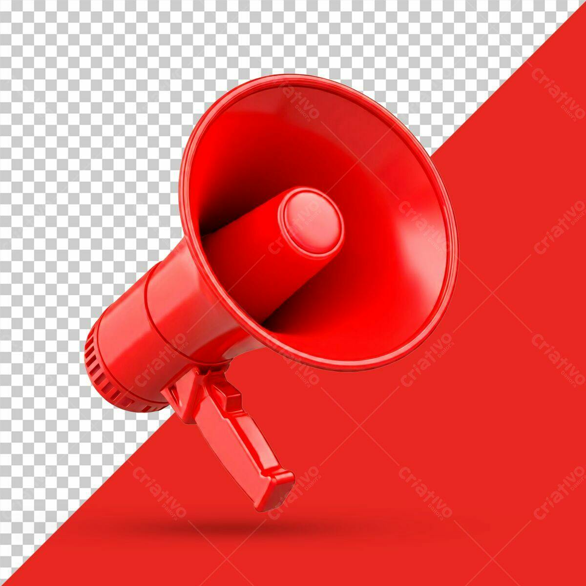 Megafone Vermelho PSD Editável