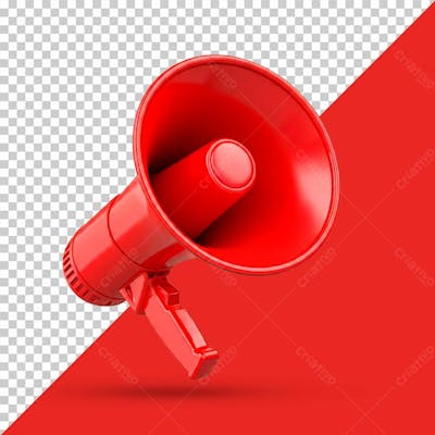 Elemento 3D Modelo 3D De Megafone Png
