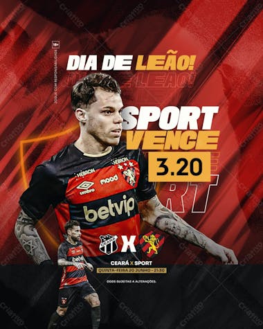 Jogo do dia é dia de leão sport (feed e stories)