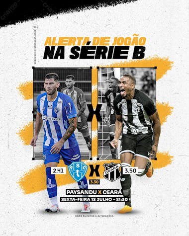 Jogo do dia paysandu x ceará (feed e stories)