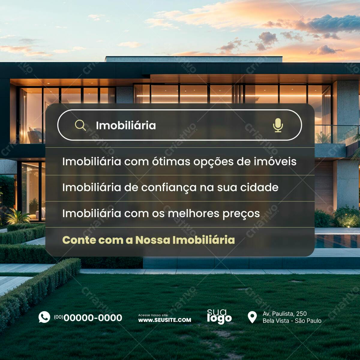 Post para Imobiliária PSD Editável