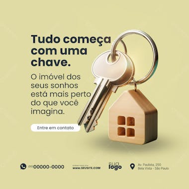 Modelo psd midia social folheto de marketing imobiliaria