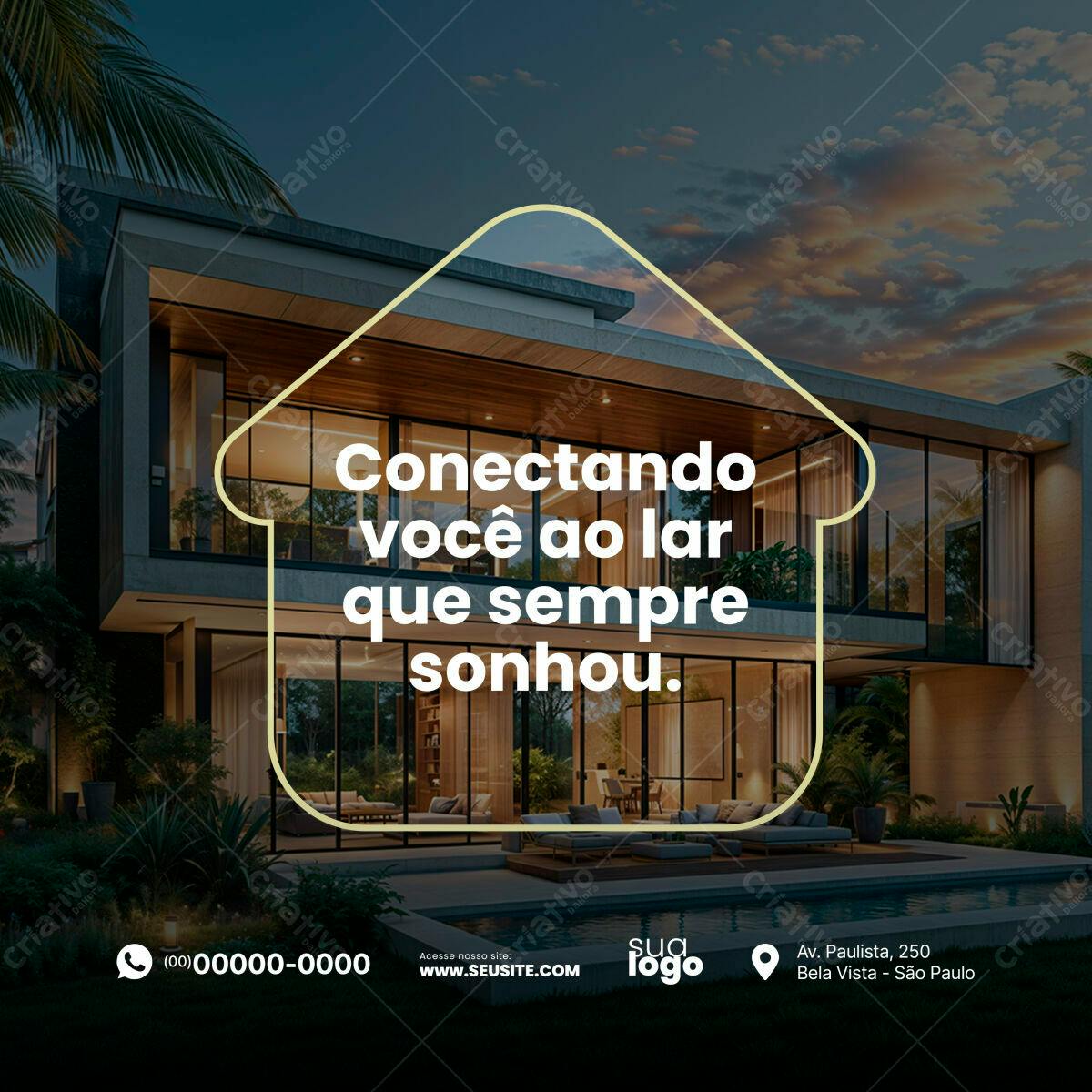 Postagem Imobiliária de Luxo PSD Editável