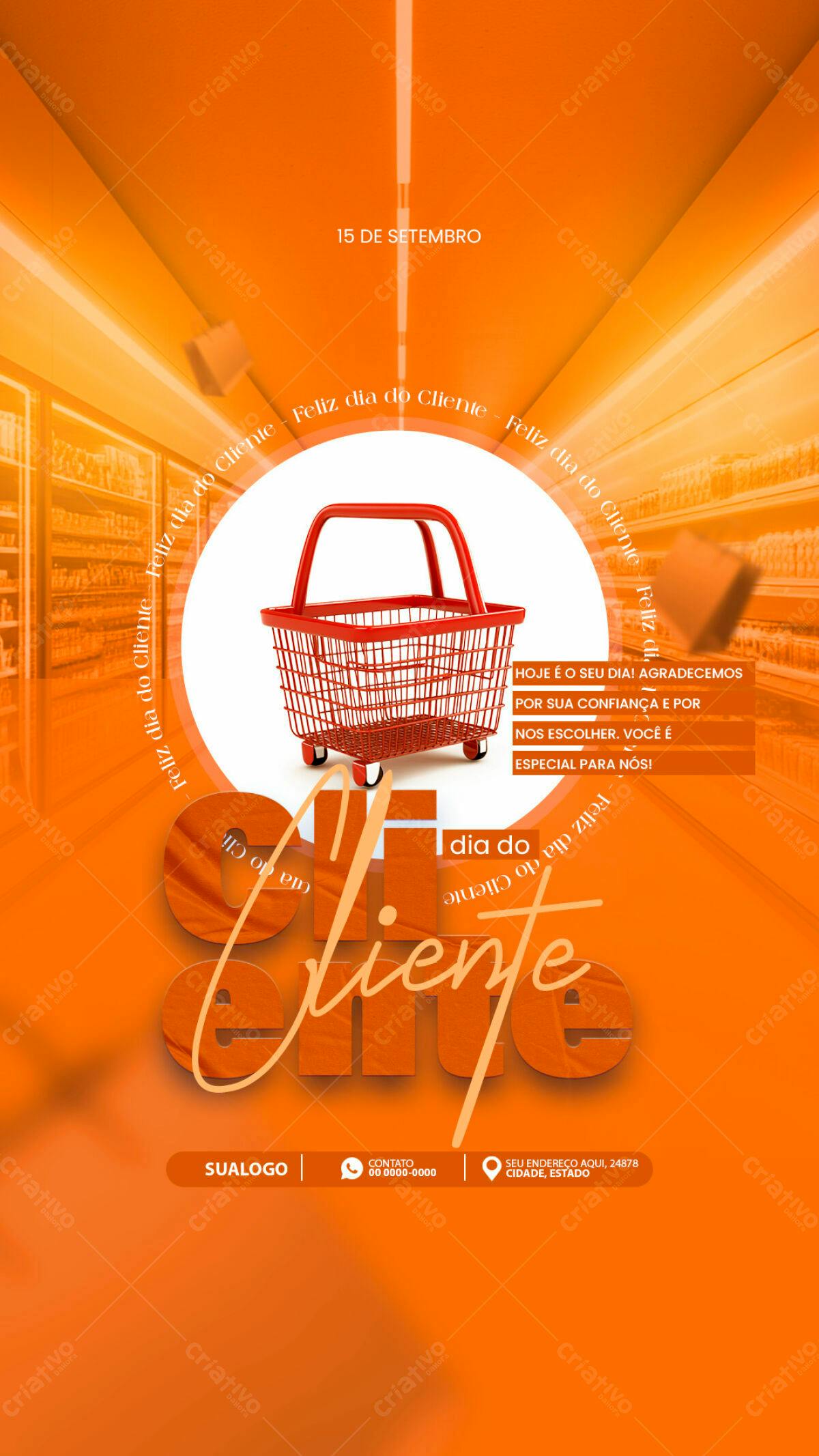 Flyer Dia do Cliente PSD Editável