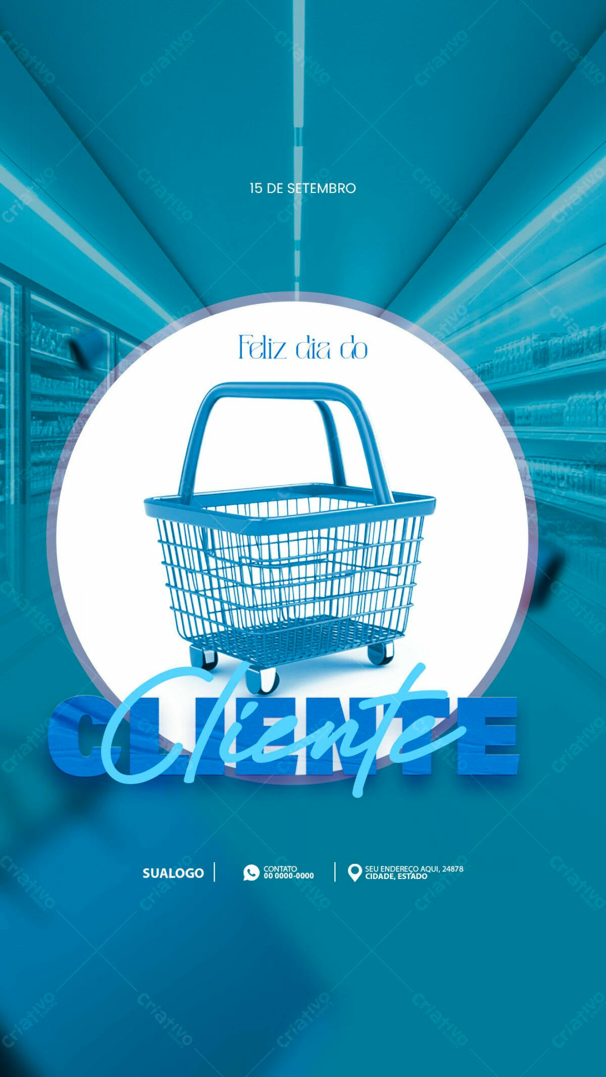 Flyer Dia do Cliente PSD Editável