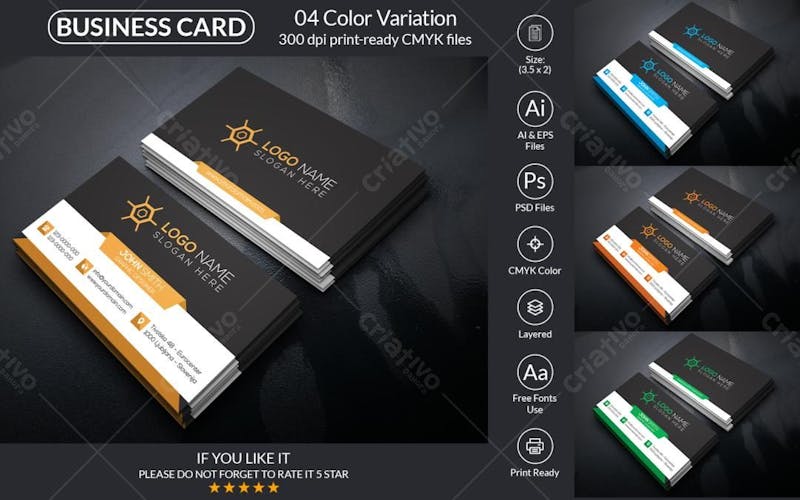 Corporate business card design template