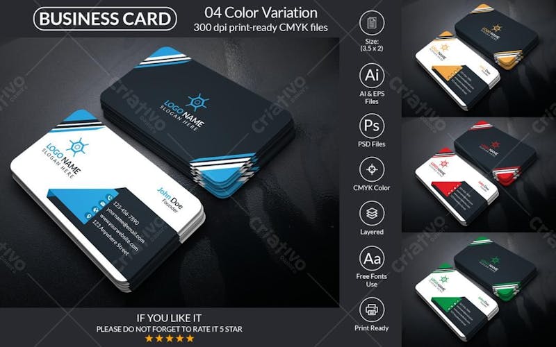 Corporate business card design template