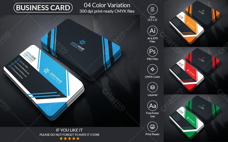 Corporate business card design template