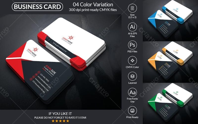 Professional business card design template