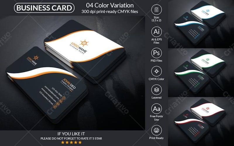 Corporate business card design template