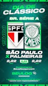 Flyer, são paulo x palmeiras, single match, for betting house.